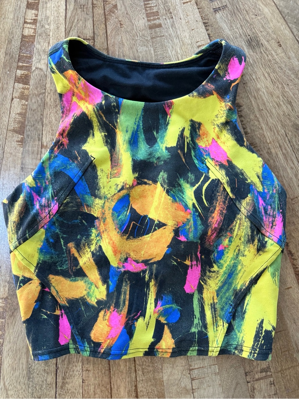 lululemon athletica Neon Paint-Splash Cropped Tank Top